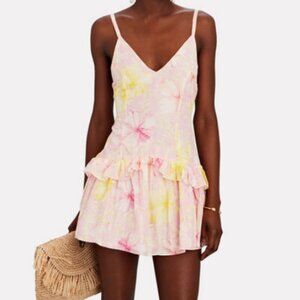 NEW LoveShackFancy Fabienne Ruffled Floral Mini Dress